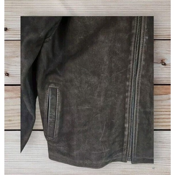 VTG Bolivian Leather Jacket‎ Size M Brown Pit To Pit 22 In, Length 27 In. - Picture 6 of 10